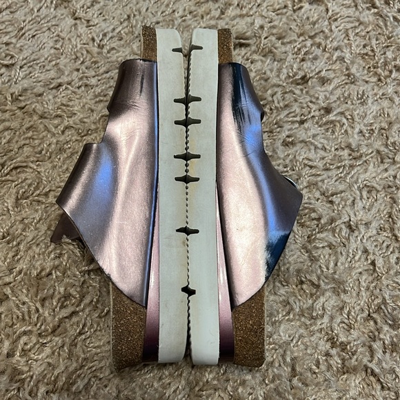 MEPHISTO Buckle Sandals Metallic Rose Gold Size 38 | 8 - Picture 12 of 15